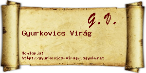 Gyurkovics Virág névjegykártya