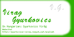virag gyurkovics business card