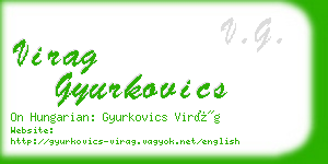 virag gyurkovics business card